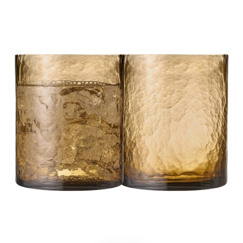Ecology Equinox 400ml Textured Glass Tumblers Set of 4 Sienna